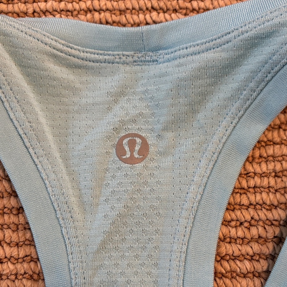 Lululemon Light Blue Racerback Tank Top - Picture 3 of 3